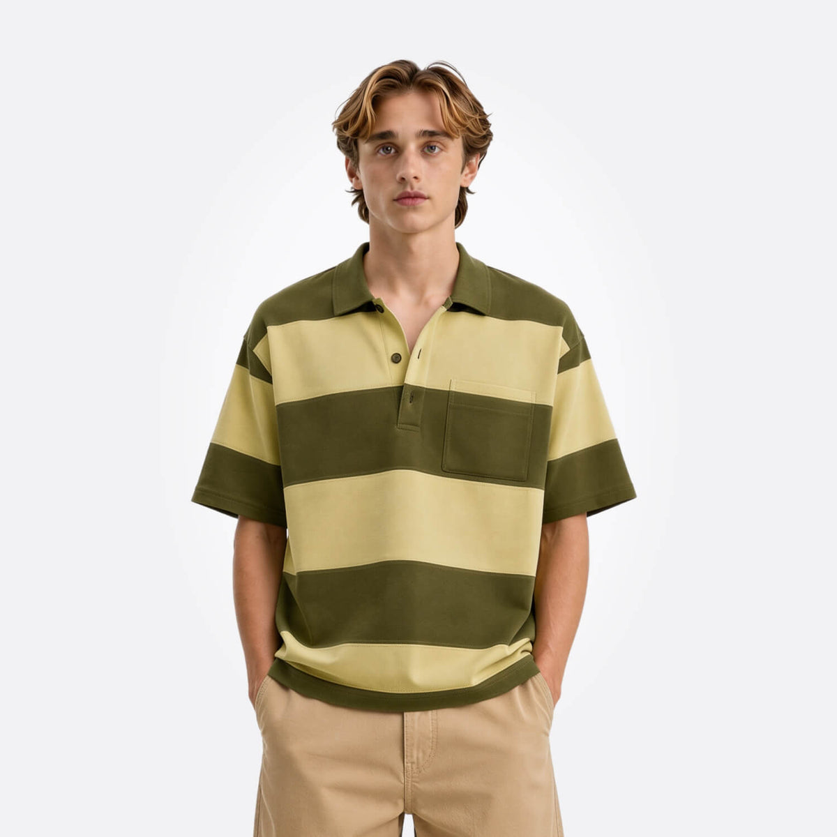 Stripe Block Polo-pro11-a