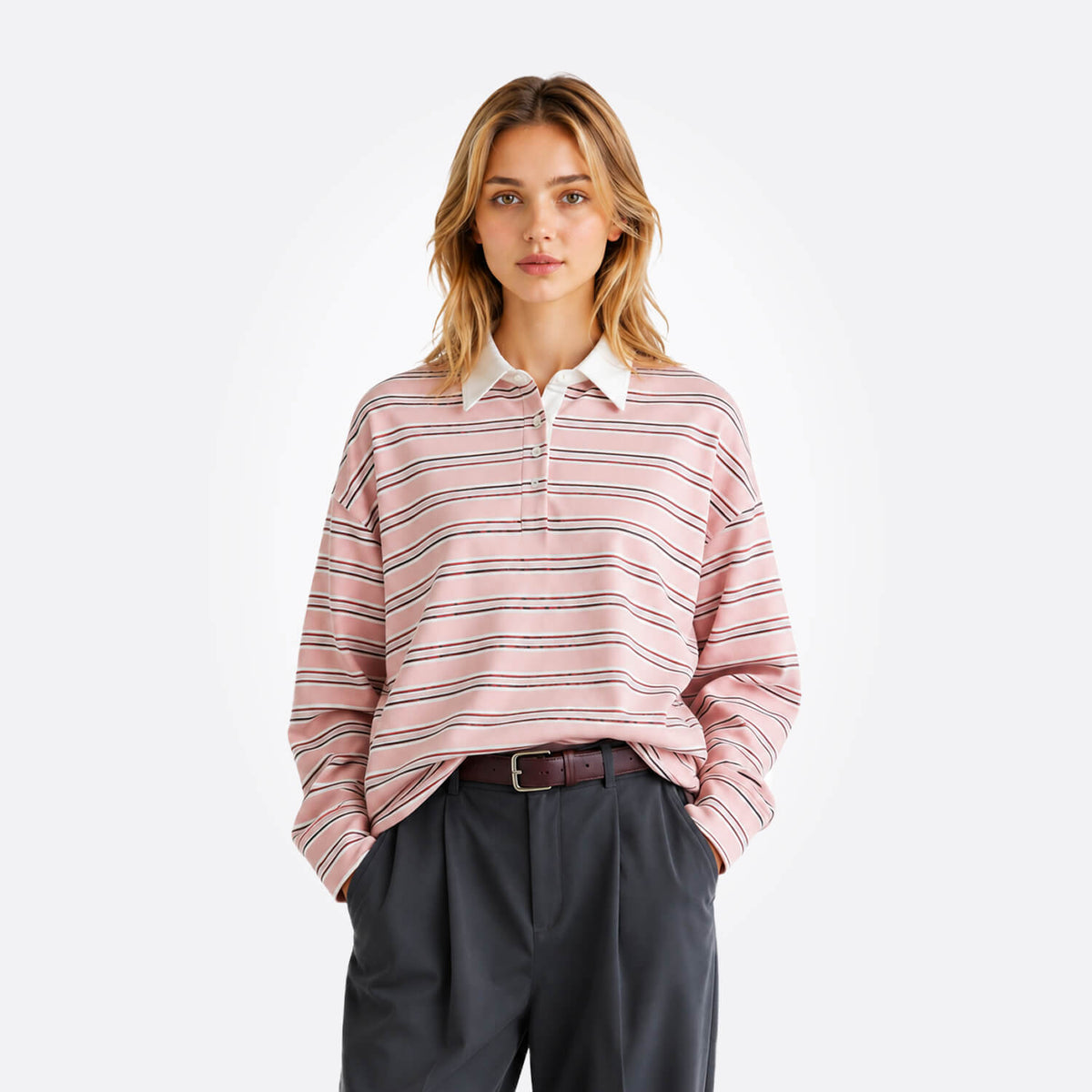 Top de punto estilo rugby casual-pro17-a