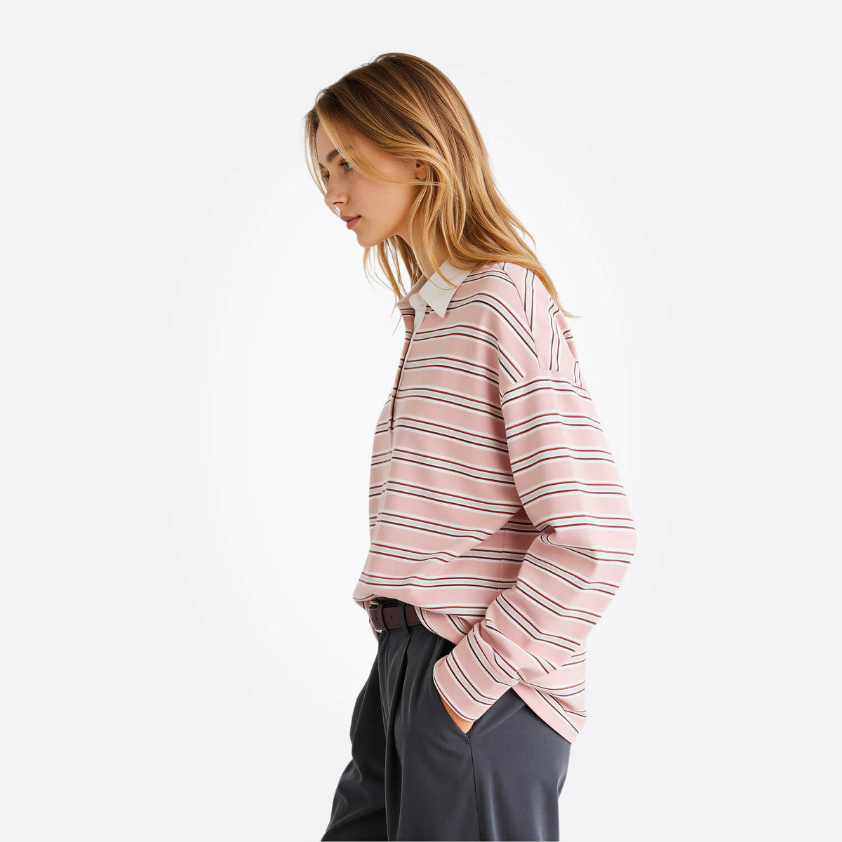 Top de punto estilo rugby casual-pro17-b