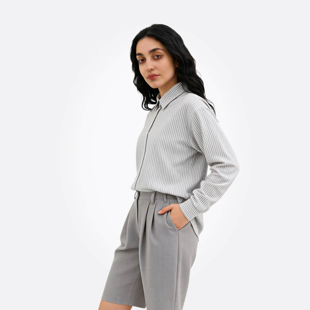 Top de punto con cuello cómodo-pro21-c