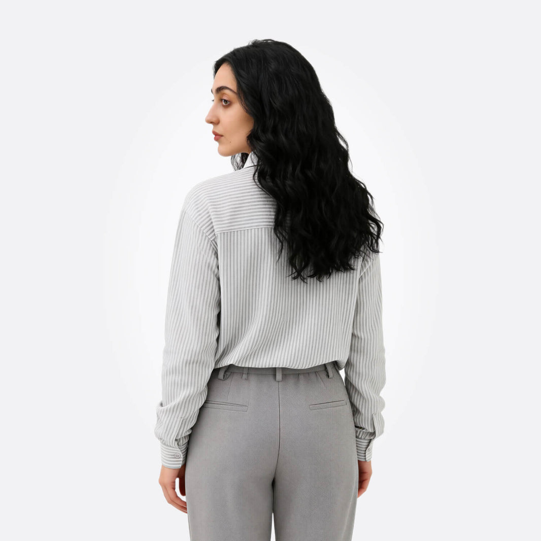 Top de punto con cuello cómodo-pro21-d