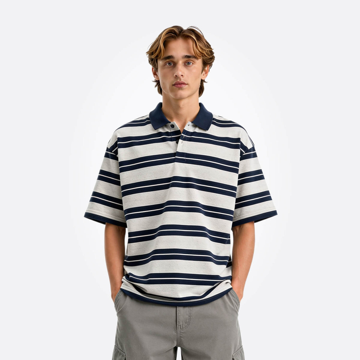 Wide Stripe Polo-pro9-a
